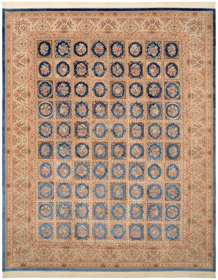 Detail image of  7' 11 x 11' 4 Ghom Design Rug