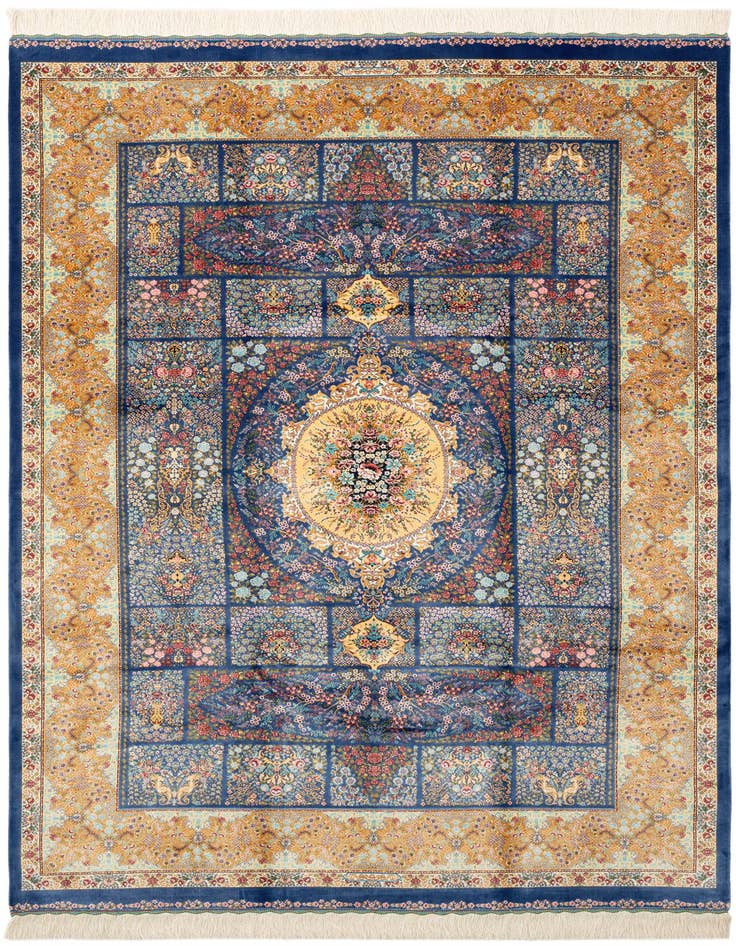 Detail image of  4' 10 x 7' 5 Ghom Design Rug