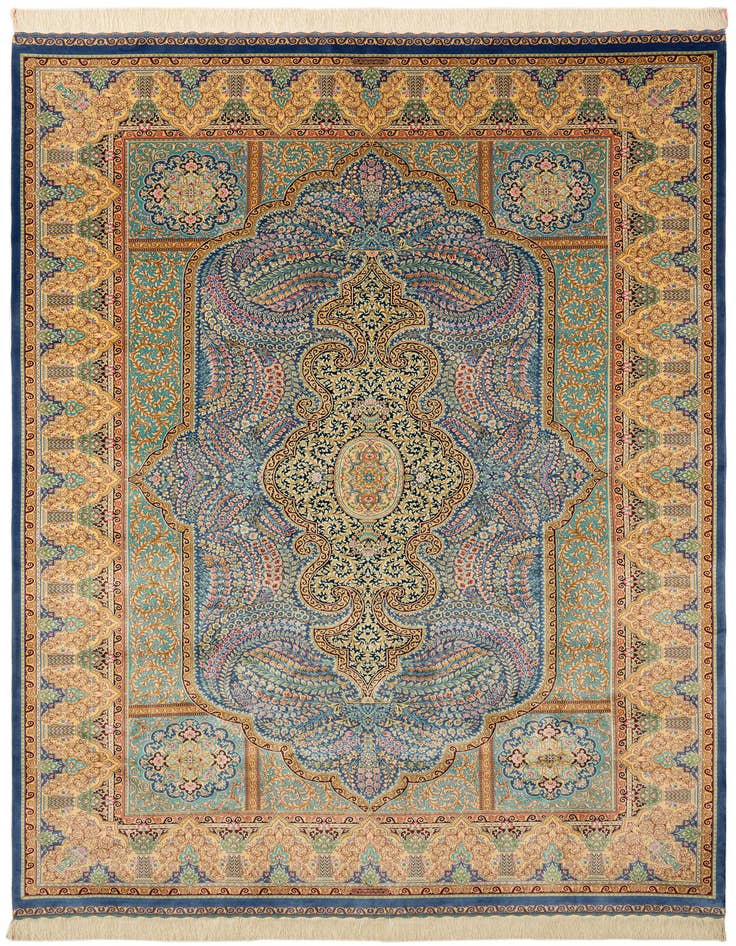 Detail image of  6' 6 x 9' 7 Ghom Design Rug