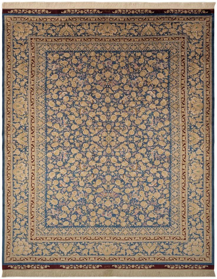 Detail image of  6' 8 x 9' 10 Ghom Design Rug