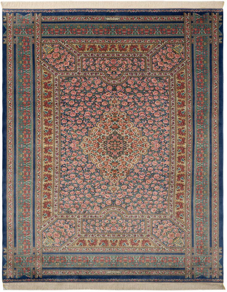 Detail image of  6' 6 x 9' 8 Ghom Design Rug