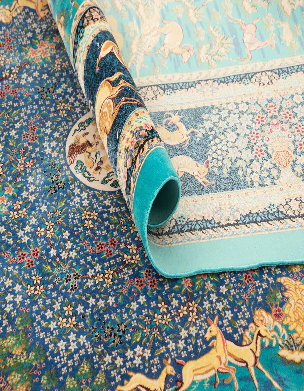 Primary image  6' 6 x 9' 7 Ghom Design Rug