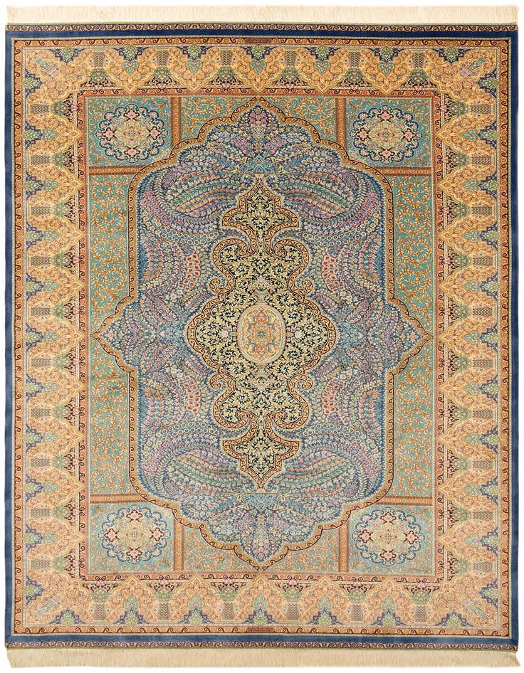 Detail image of  6' 6 x 9' 8 Ghom Design Rug