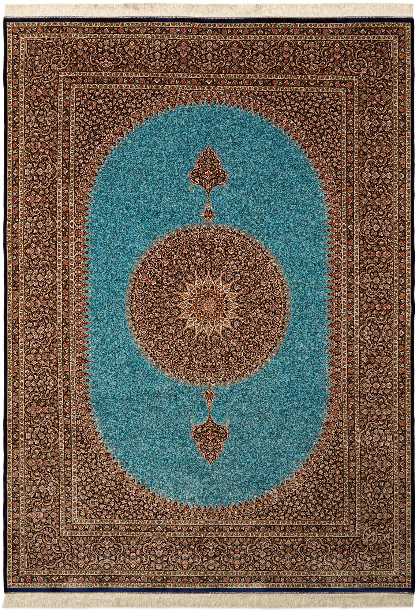  8' 1 x 11' 4 Ghom Design Rug