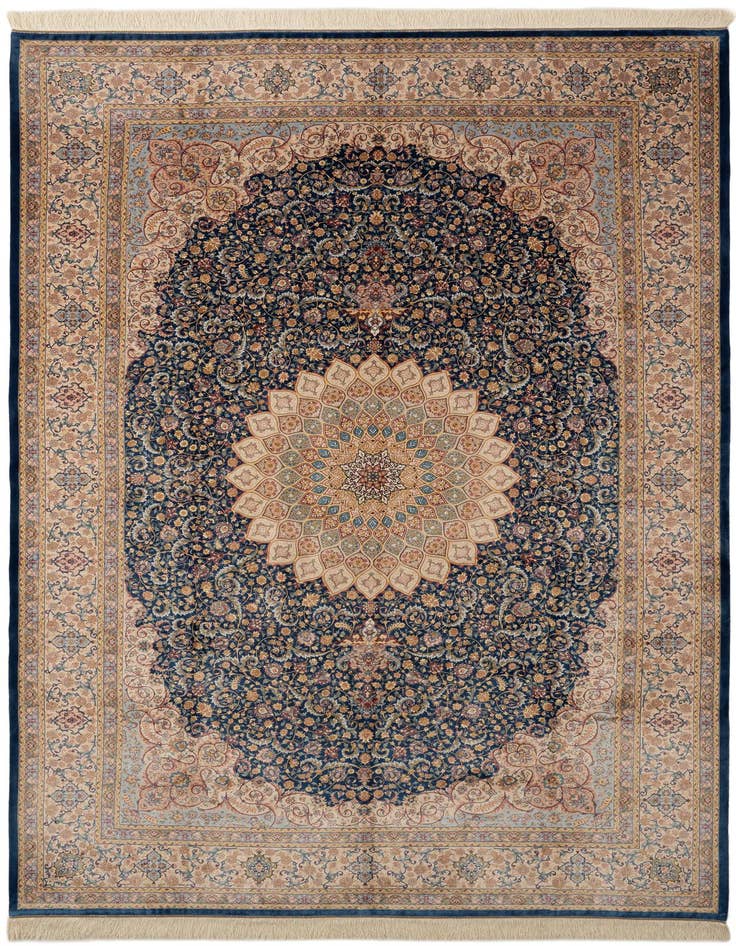 Detail image of  6' 7 x 9' 8 Ghom Design Rug