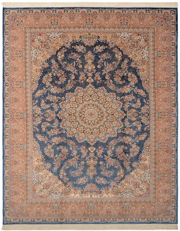 Detail image of  7' 11 x 11' 1 Ghom Design Rug