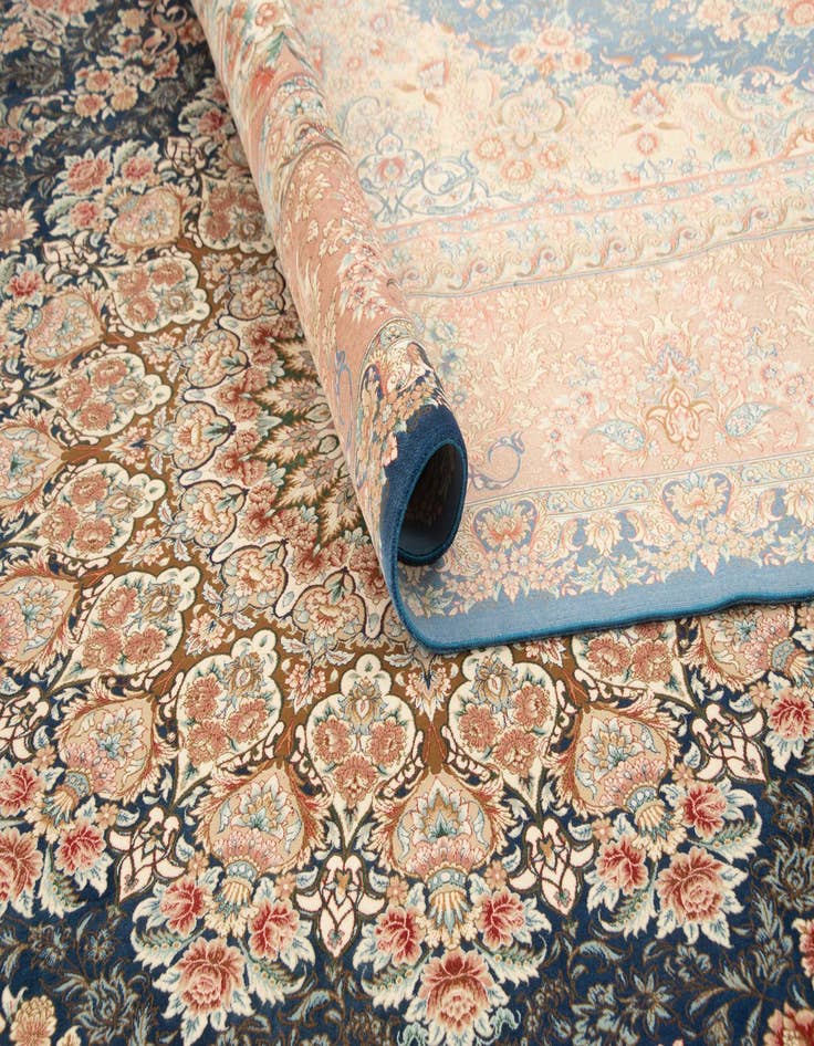 Detail image of  7' 11 x 11' 1 Ghom Design Rug