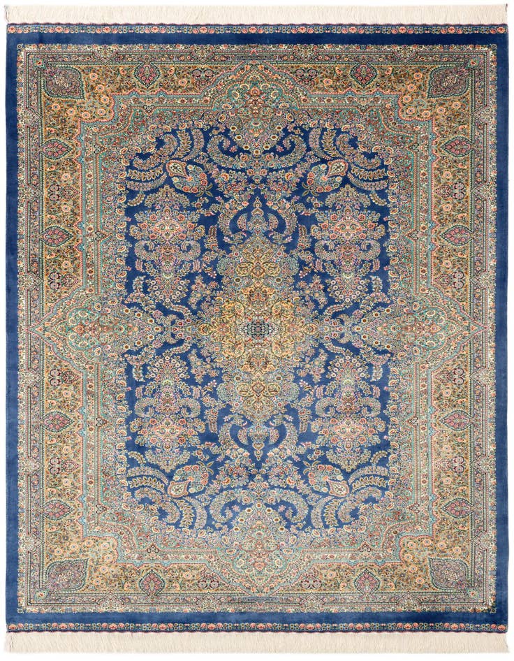 Detail image of  4' 10 x 7' 5 Ghom Design Rug