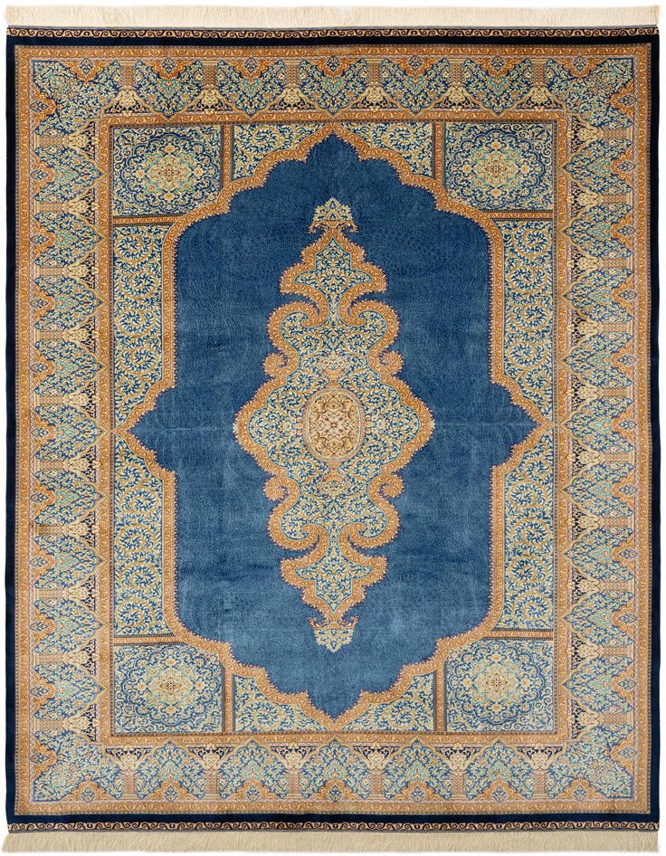 Detail image of  6' 6 x 9' 8 Ghom Design Rug