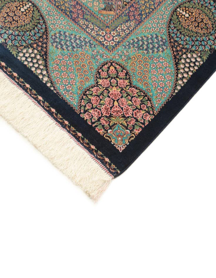 Detail image of  6' 5 x 9' 6 Ghom Design Rug