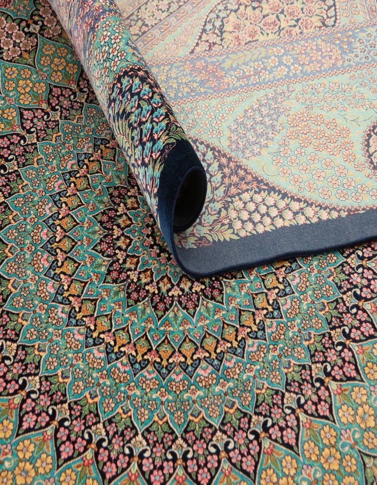 Detail image of  6' 5 x 9' 6 Ghom Design Rug