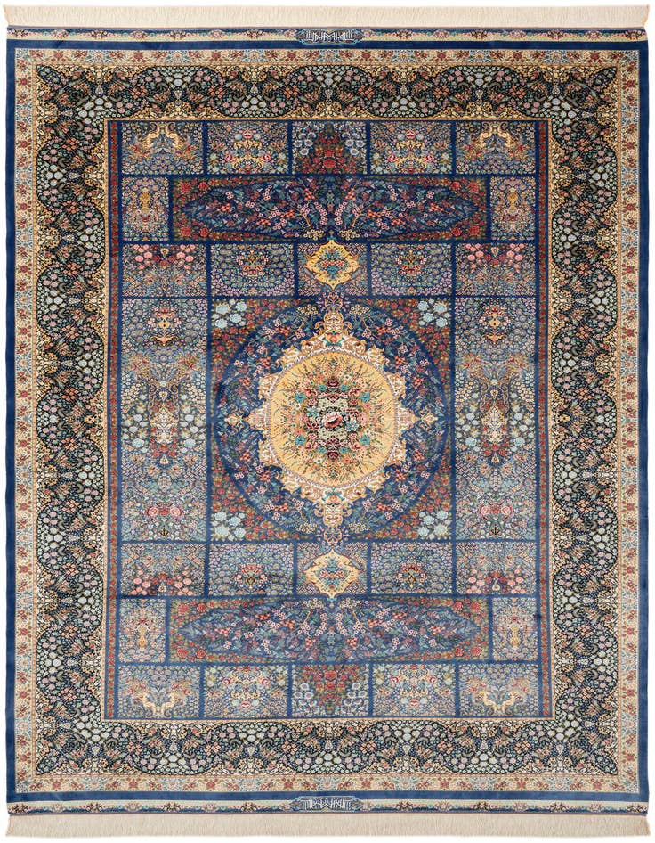 Detail image of  6' 6 x 9' 8 Ghom Design Rug