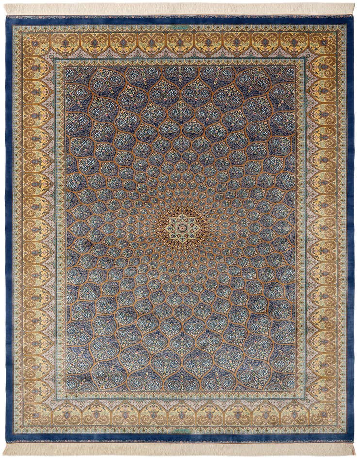 Detail image of  6' 6 x 9' 6 Ghom Design Rug