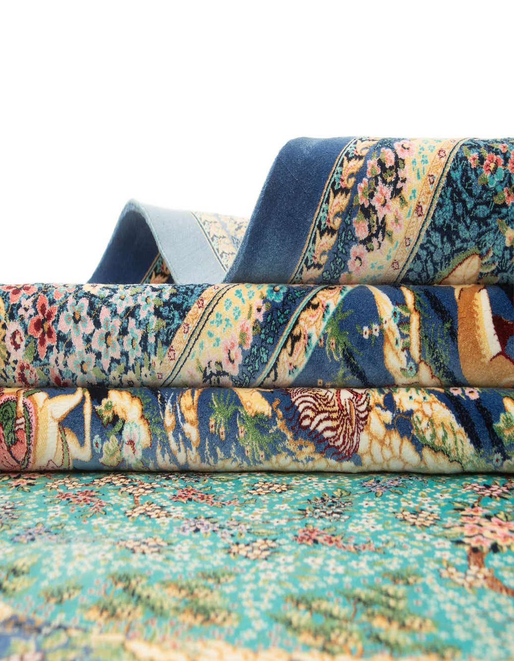 Primary image  6' 6 x 9' 3 Ghom Design Rug