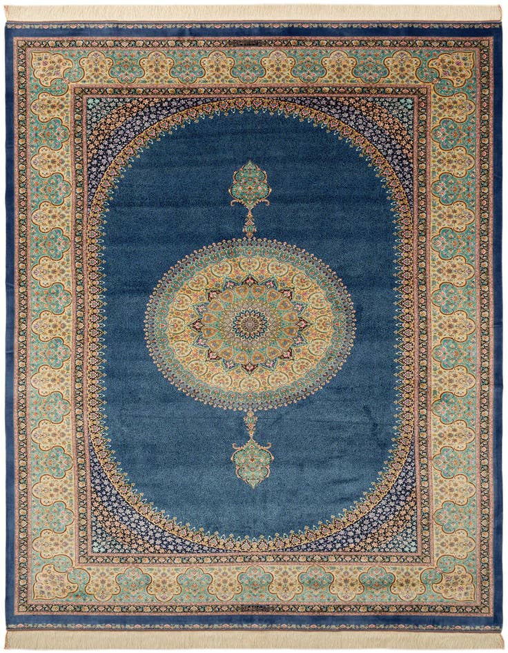 Detail image of  6' 6 x 9' 8 Ghom Design Rug