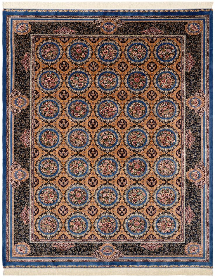 Detail image of  6' 6 x 9' 8 Ghom Design Rug