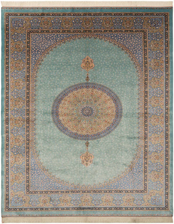 Detail image of  6' 6 x 9' 7 Ghom Design Rug