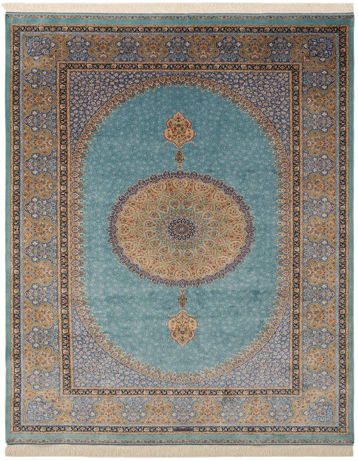 Detail image of  5' 9 x 9' 1 Ghom Design Rug