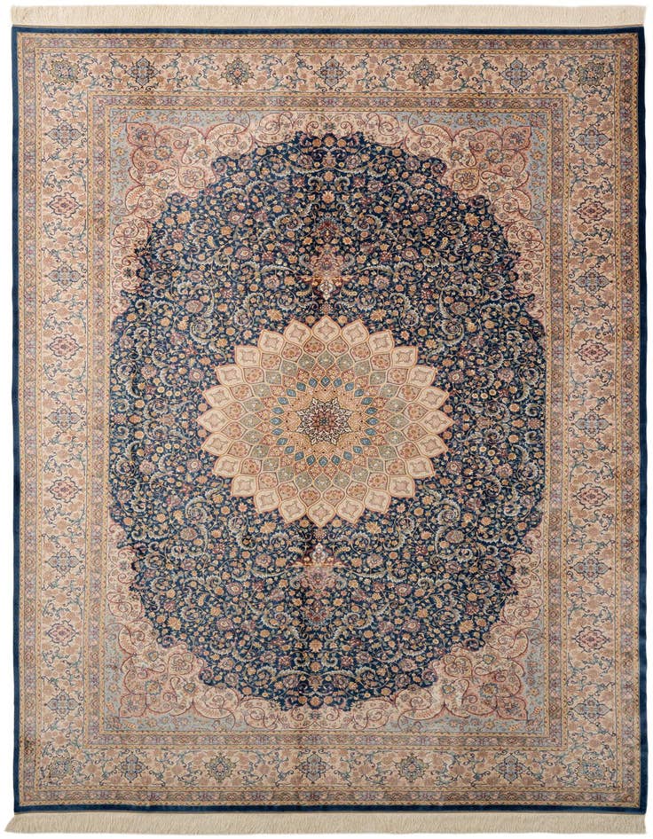 Detail image of  6' 3 x 9' 7 Ghom Design Rug