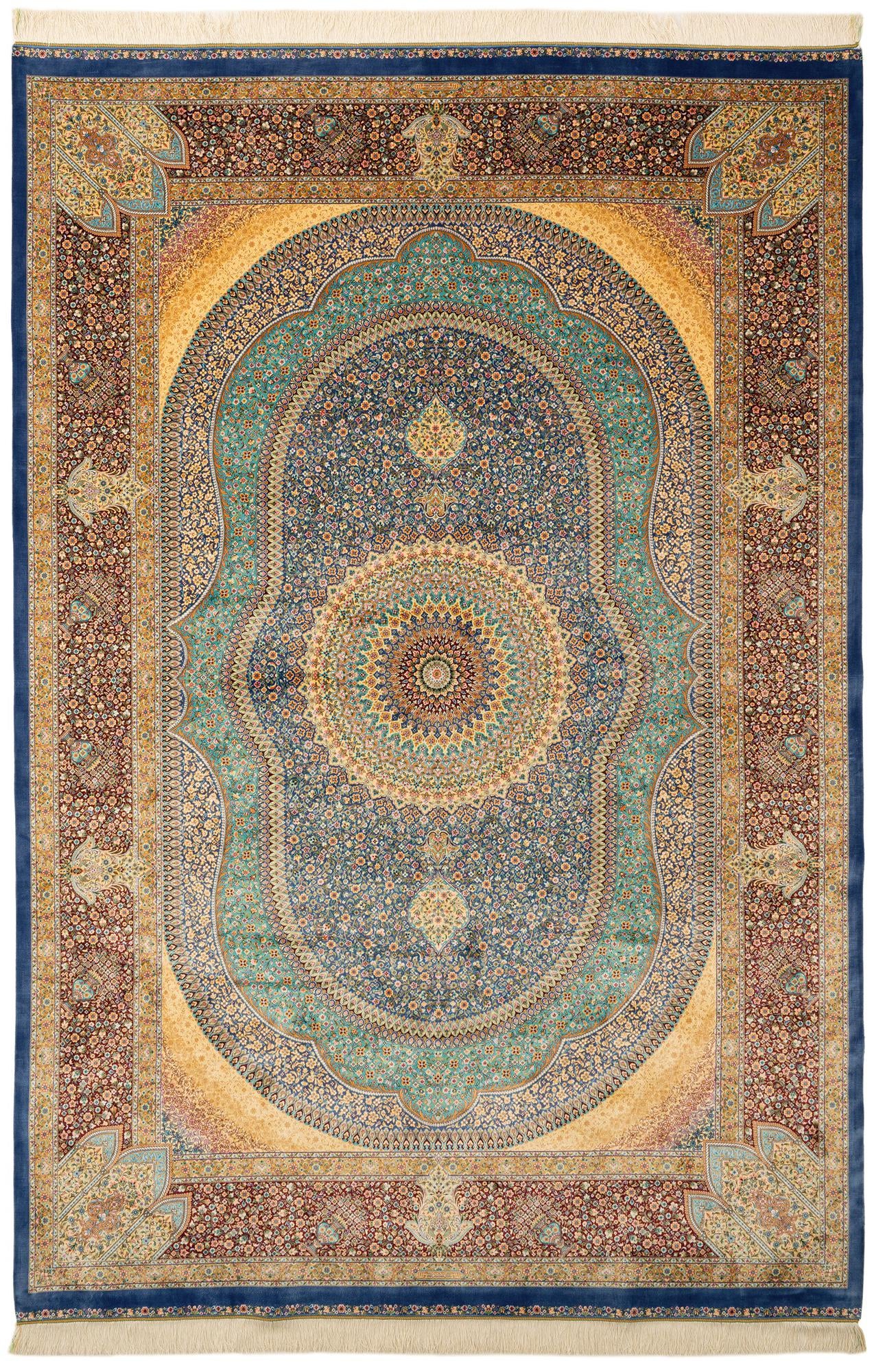  6' 6 x 9' 7 Ghom Design Rug