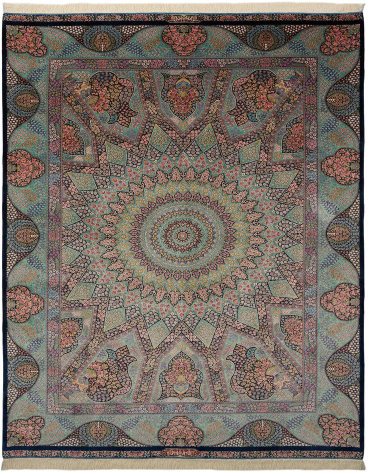 Detail image of  6' 6 x 9' 7 Ghom Design Rug