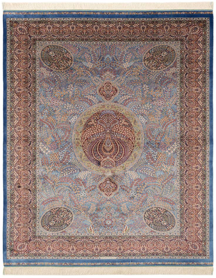 Detail image of  4' 10 x 7' 5 Ghom Design Rug
