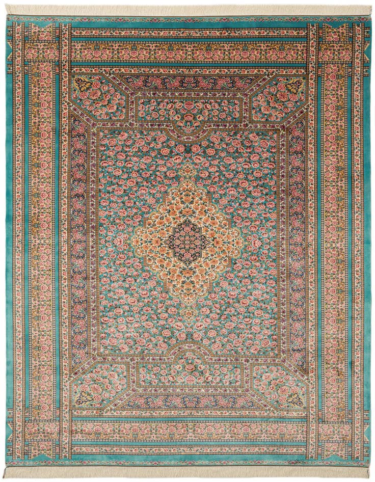 Detail image of  6' 5 x 9' 7 Ghom Design Rug