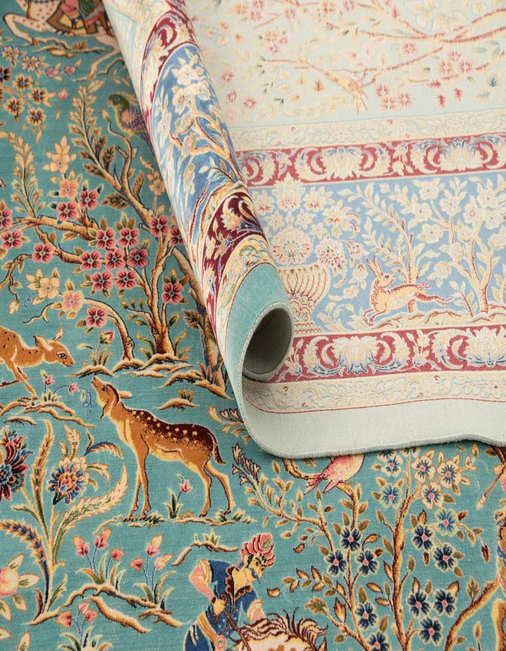 Detail image of  6' 6 x 9' 7 Ghom Design Rug