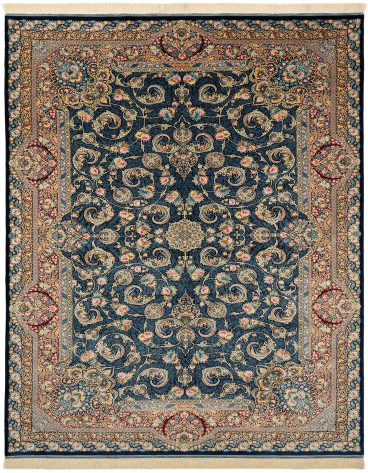 Detail image of  6' 4 x 9' 9 Ghom Design Rug