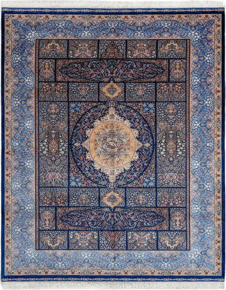 Detail image of  6' 7 x 9' 10 Ghom Design Rug