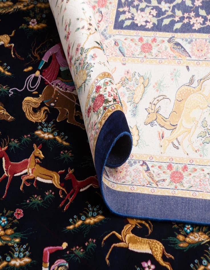 Detail image of  6' 7 x 9' 10 Ghom Design Rug