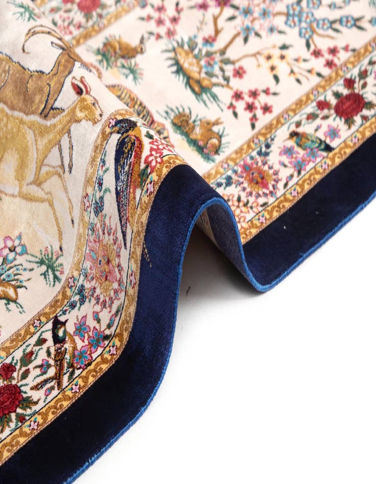 Detail image of  6' 7 x 9' 10 Ghom Design Rug