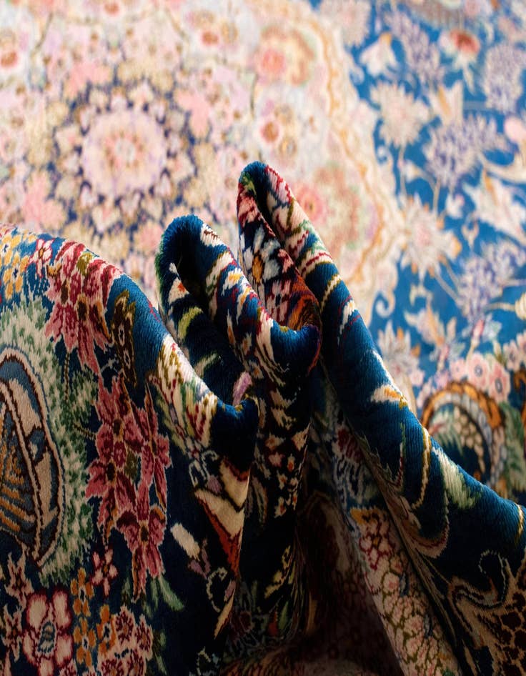 Detail image of  6' 6 x 10' 2 Ghom Silk Rug