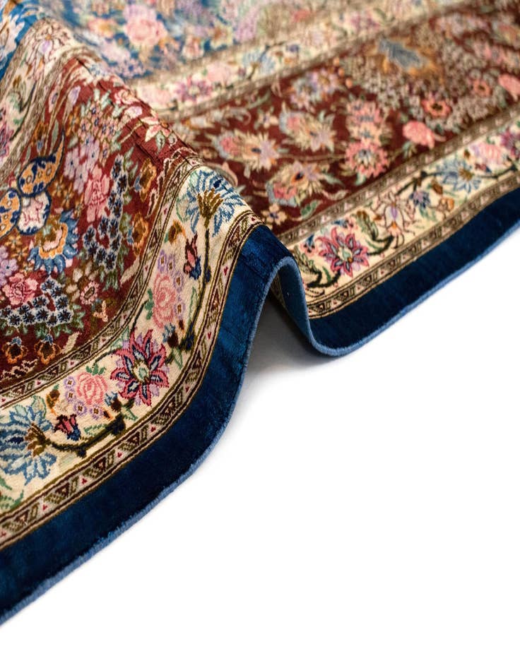 Detail image of  6' 6 x 10' 2 Ghom Silk Rug