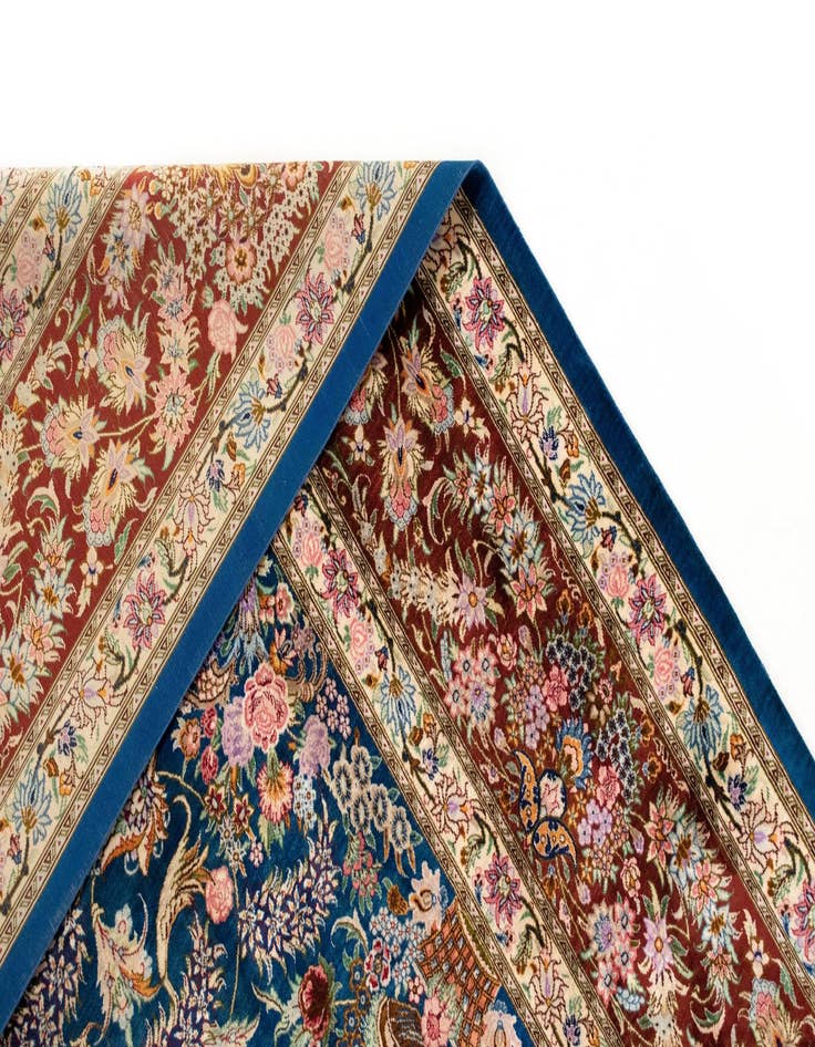 Detail image of  6' 6 x 10' 2 Ghom Silk Rug