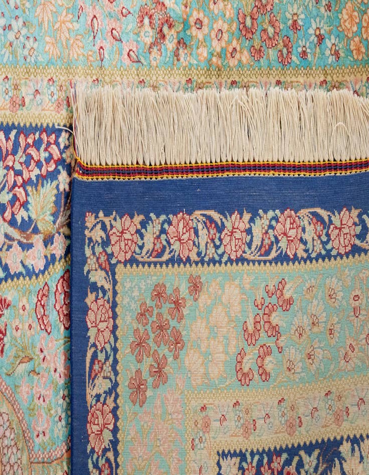 Detail image of  2' 7 x 4' Ghom Silk Rug