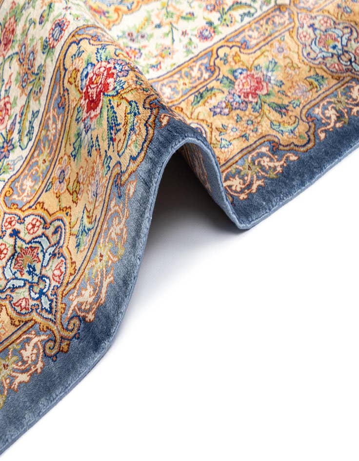 Detail image of  2' 7 x 3' 9 Ghom Silk Rug