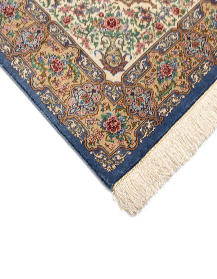 Detail image of  2' 7 x 3' 10 Ghom Silk Rug