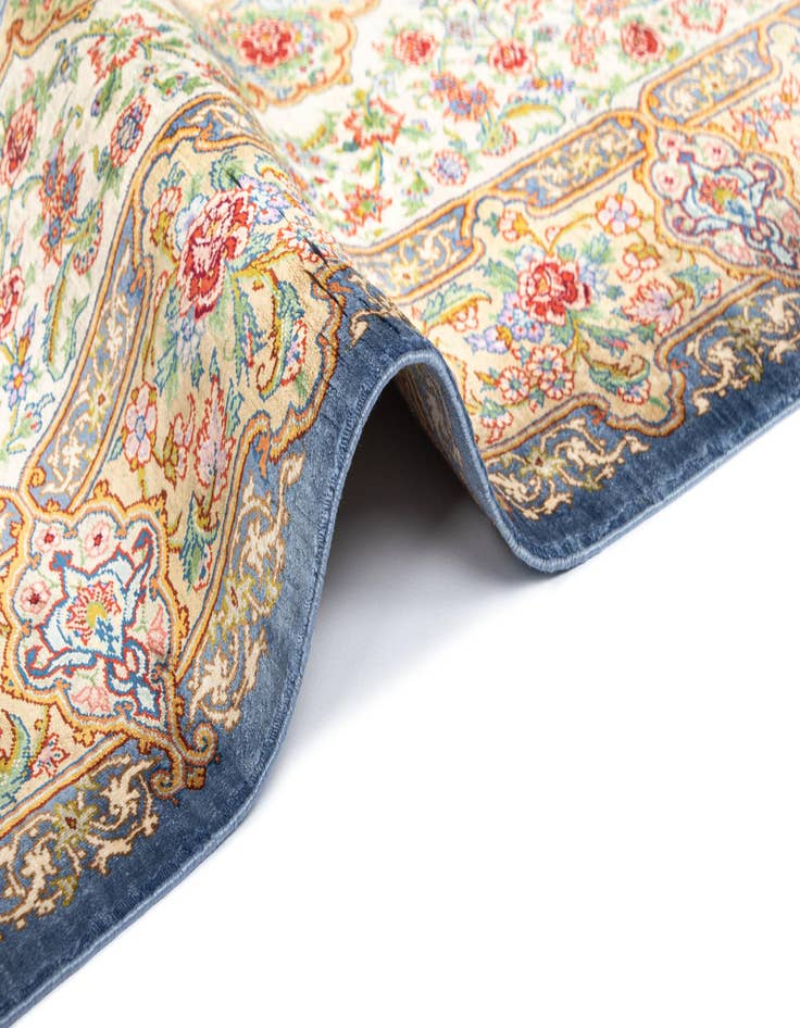 Detail image of  2' 7 x 3' 10 Ghom Silk Rug