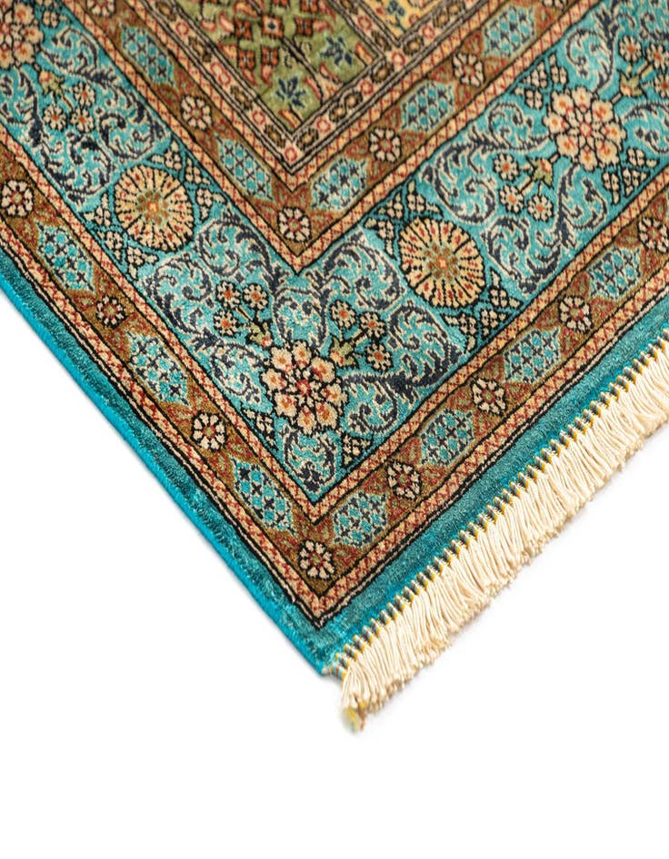 Detail image of  2' 7 x 3' 8 Ghom Silk Rug