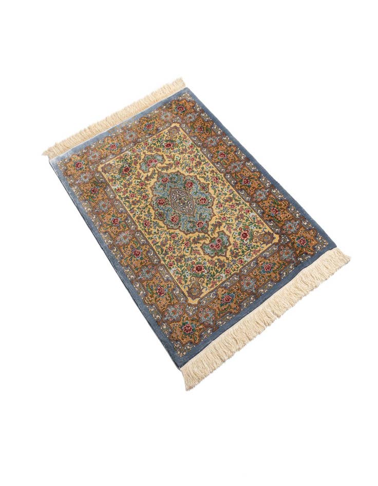 Detail image of  2' 8 x 3' 10 Ghom Silk Rug