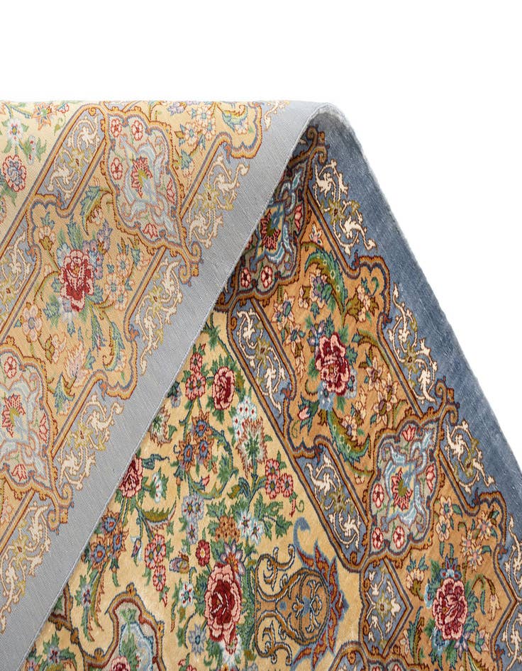 Detail image of  2' 8 x 3' 10 Ghom Silk Rug