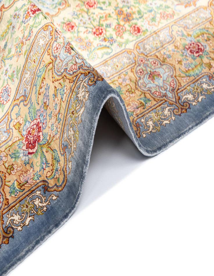 Detail image of  2' 8 x 3' 10 Ghom Silk Rug