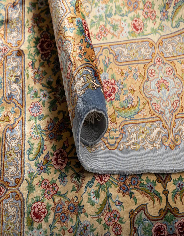 Detail image of  2' 8 x 3' 10 Ghom Silk Rug