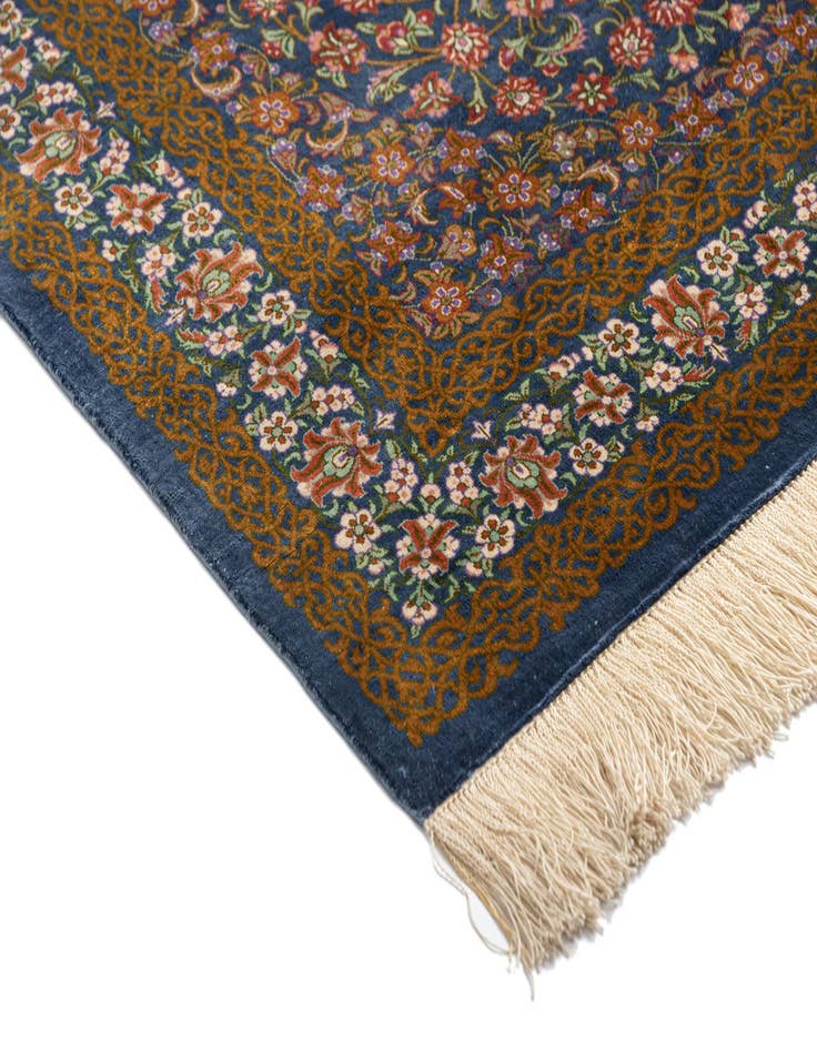 Detail image of  2' 7 x 4' 2 Ghom Silk Rug