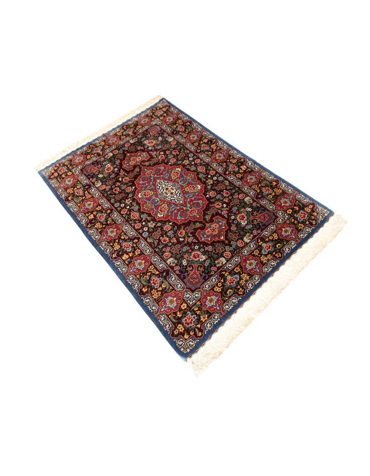 Detail image of  4' 4 x 6' 5 Ghom Silk Rug