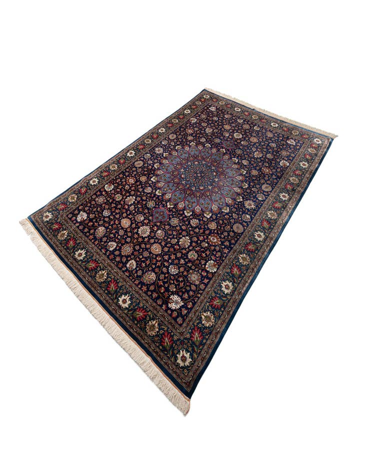 Detail image of  6' 7 x 9' 9 Ghom Silk Rug