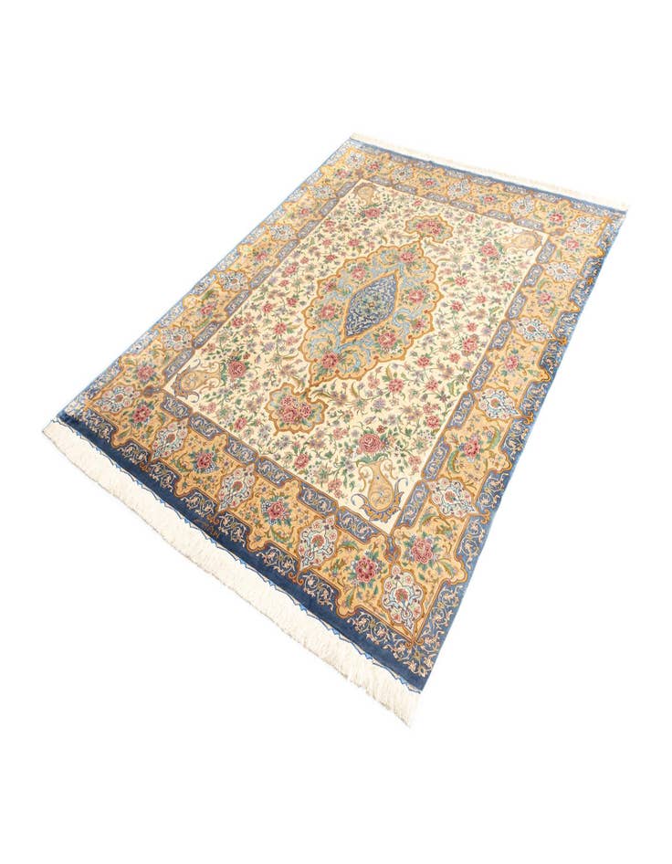 Detail image of  6' 6 x 8' 1 Ghom Silk Rug