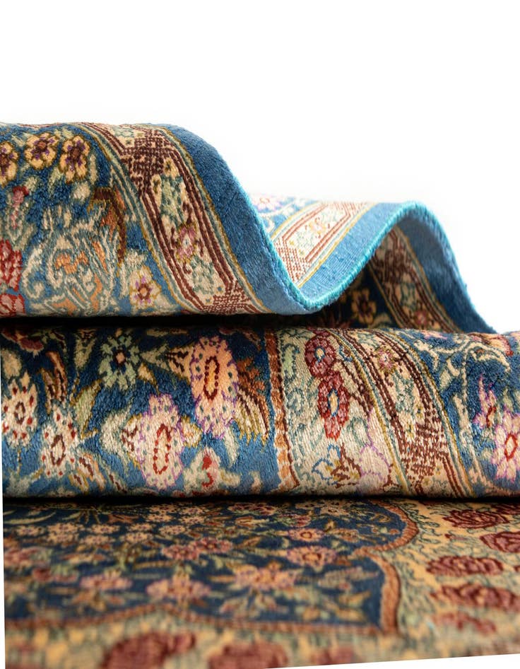 Detail image of  2' 7 x 3' 10 Ghom Silk Rug