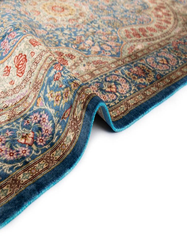 Detail image of  2' 7 x 3' 10 Ghom Silk Rug